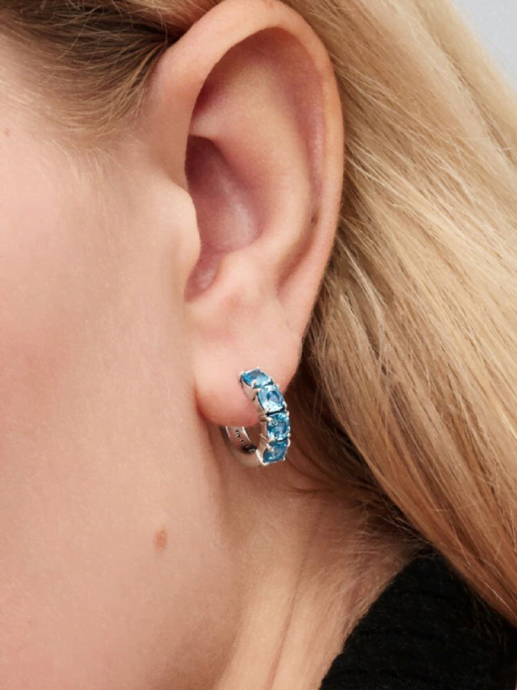 Light Blue Hoop Earrings