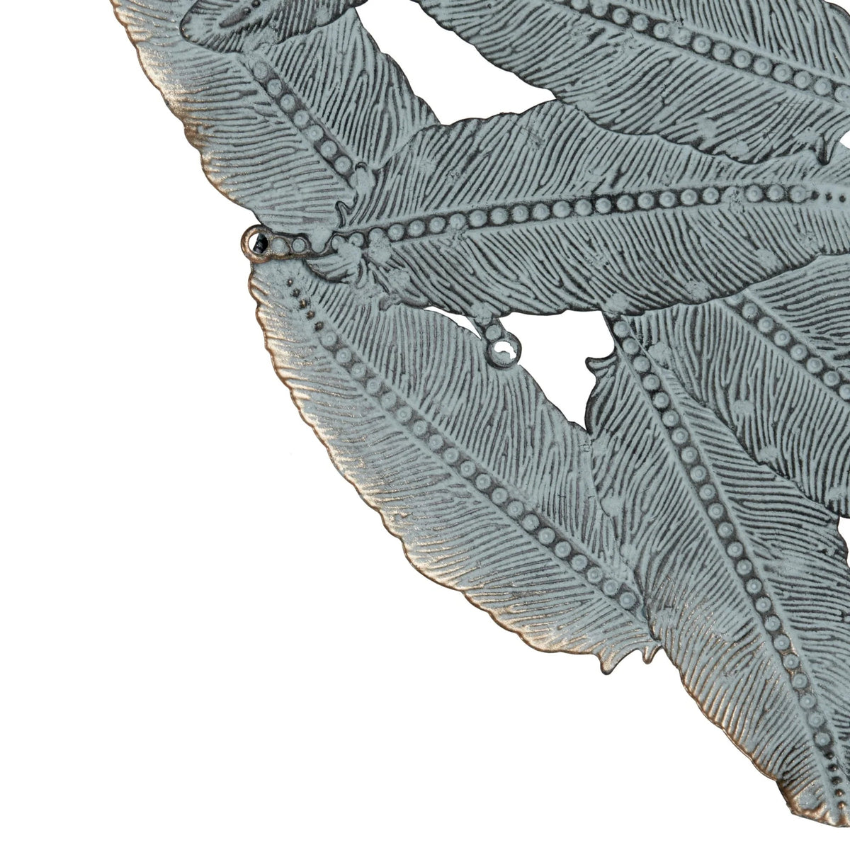 Textured Feather 3-Piece Metal Disc Wall Decor Set - 20in, 17.25in, 14.25in