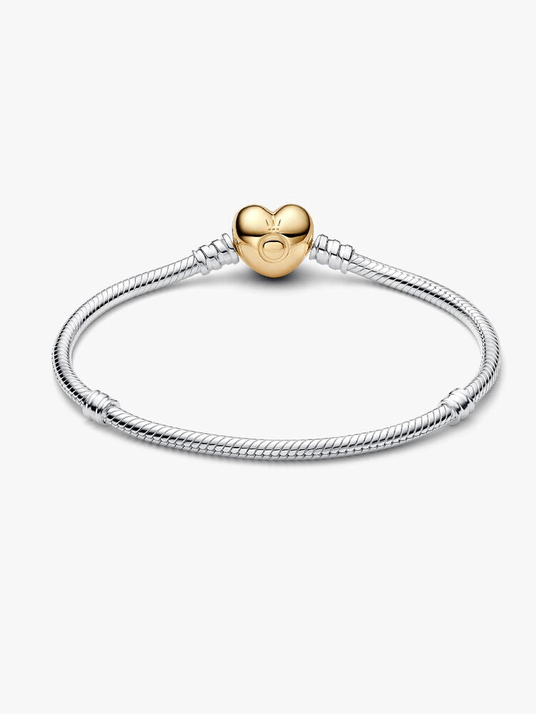 Pandora Moments Heart Clasp Snake Chain Bracelet