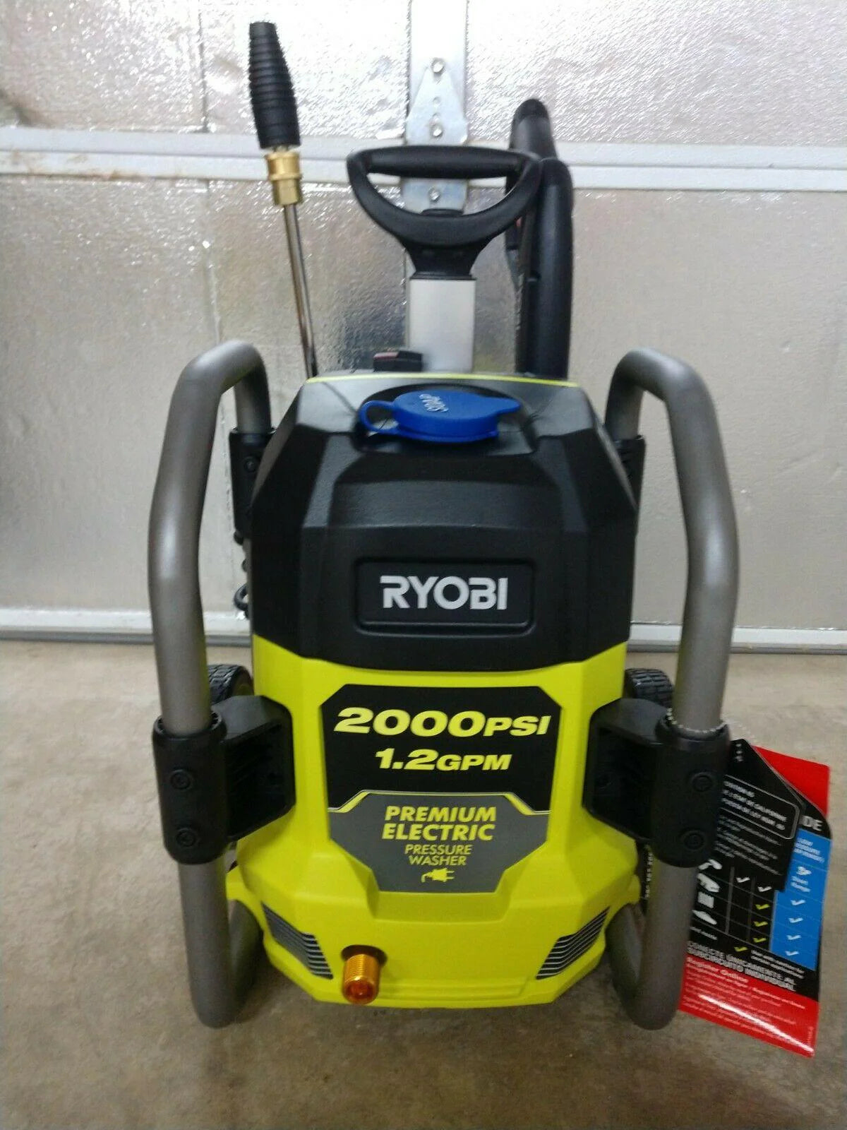 Ryobi Cold Water Electric Pressure Washer 2000 PSI 1.2 GPM