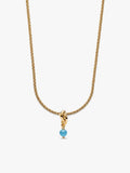 December Eternity Circle Dangle Charm Necklace Set