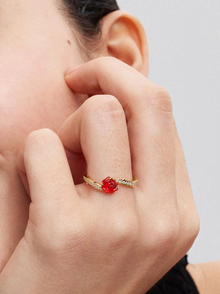Disney Beauty and the Beast Enchanted Rose Ring