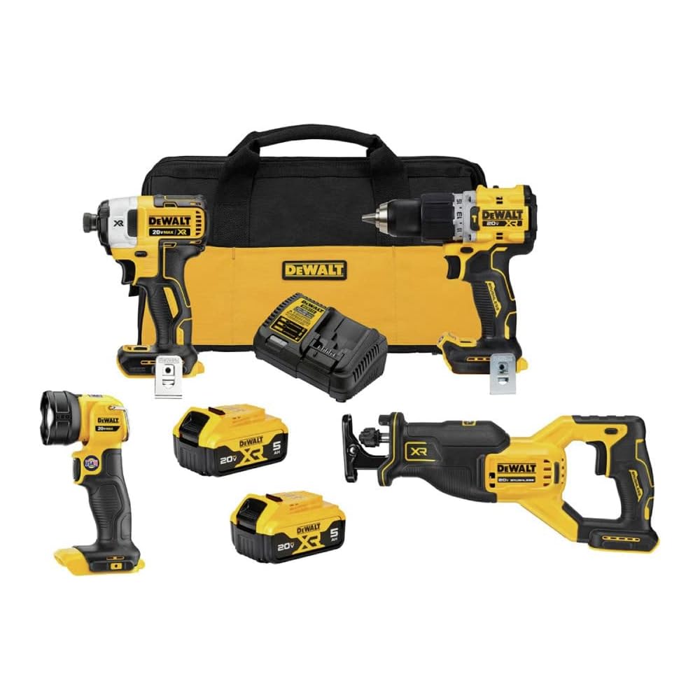 DEWALT 20V MAX XR 4-Tool Power Tools Combo Kit - DCK449P2