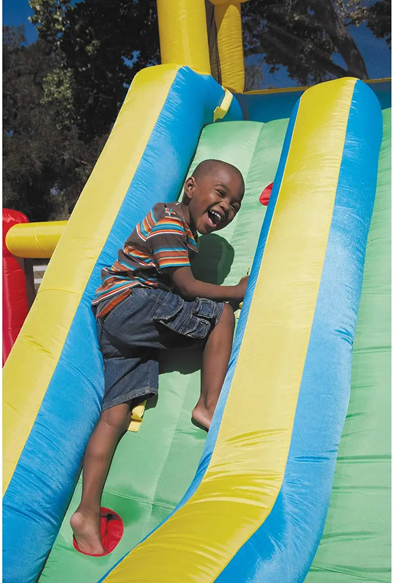 Little Tikes Giant Inflatable Bounce Slide Outdoor Play Center - Blue Or Green