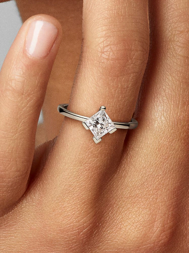 Pandora Nova 14k White Gold Lab-grown Diamond Ring