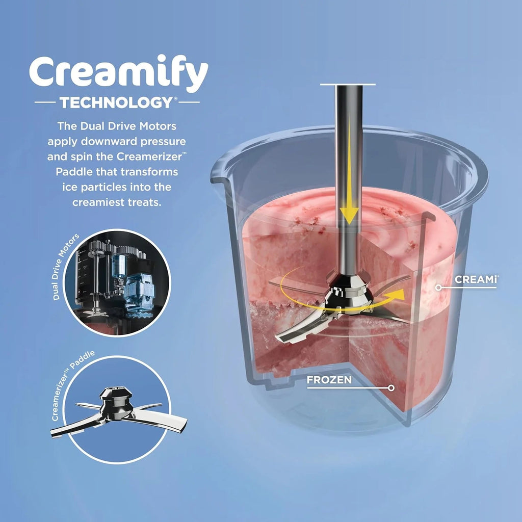 7-in-1 Ice Cream Maker With 2 Pint Containers And Lids - Silver