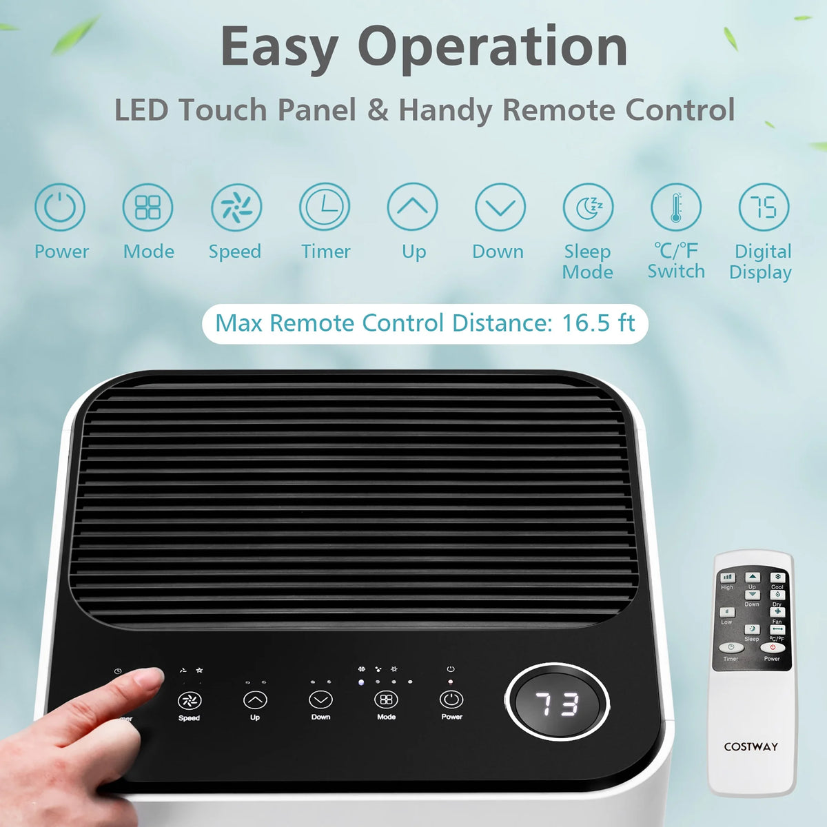 Costway Portable Air Conditioner 10000 BTU 3-in-1 White