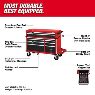High Capacity 46 in. 18-Drawer Tool Chest And Cabinet Combo - 48-22-8546