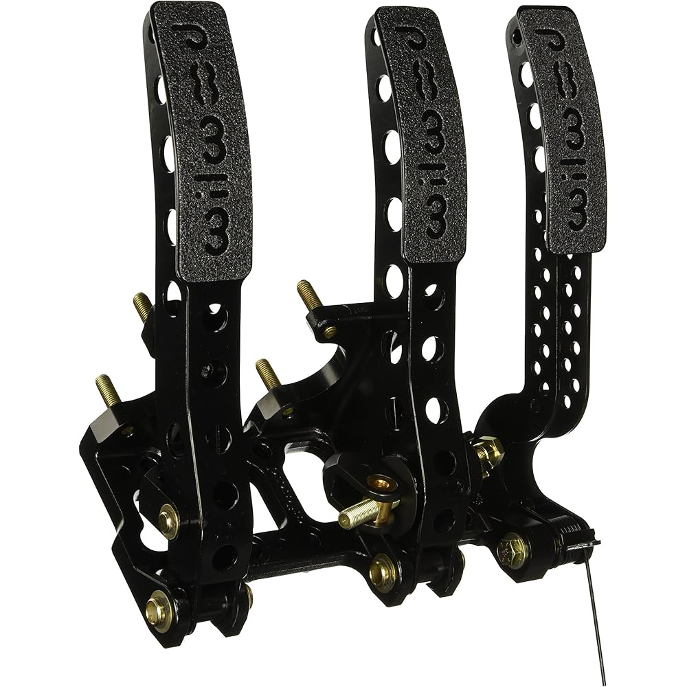 Wilwood Forward Floor Mount Aluminum 3-Pedal Assembly - Black