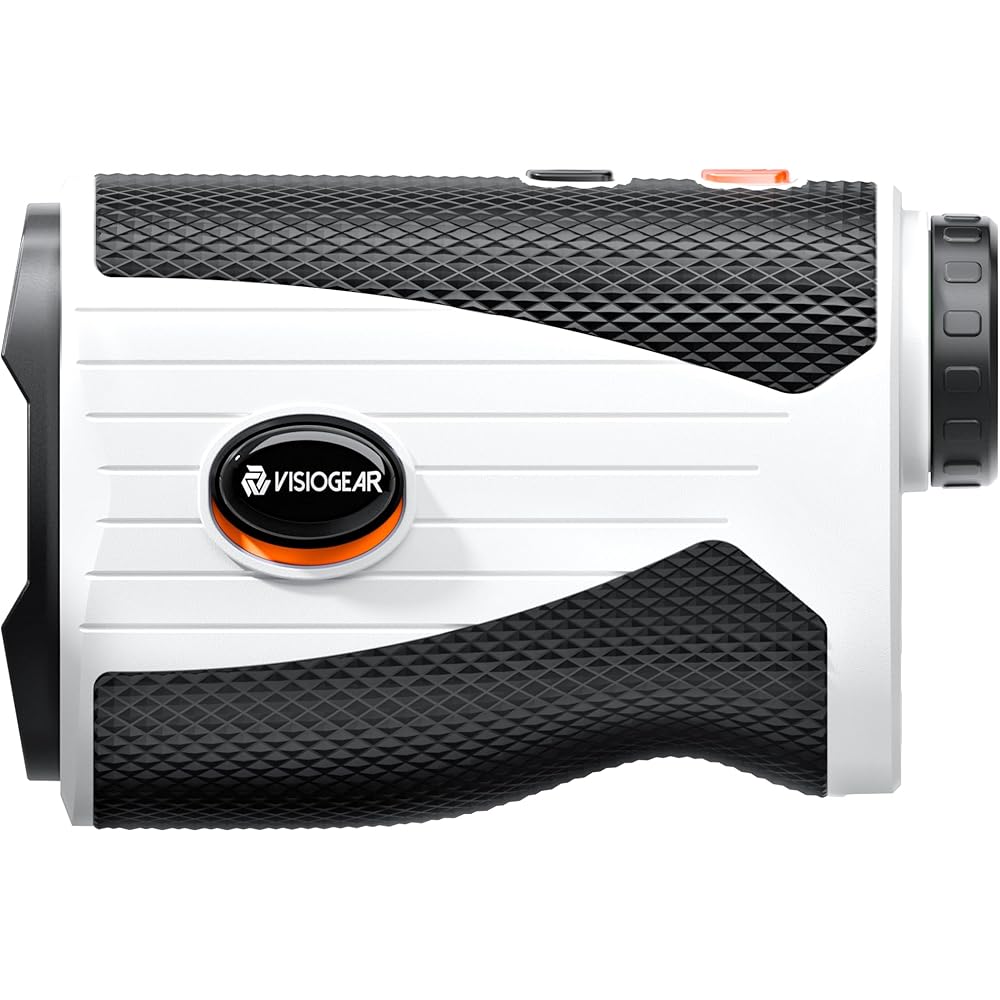 VISIOGEAR Golf Rangefinder With Slope, 1200 Yards, 7X Magnification, White & Black