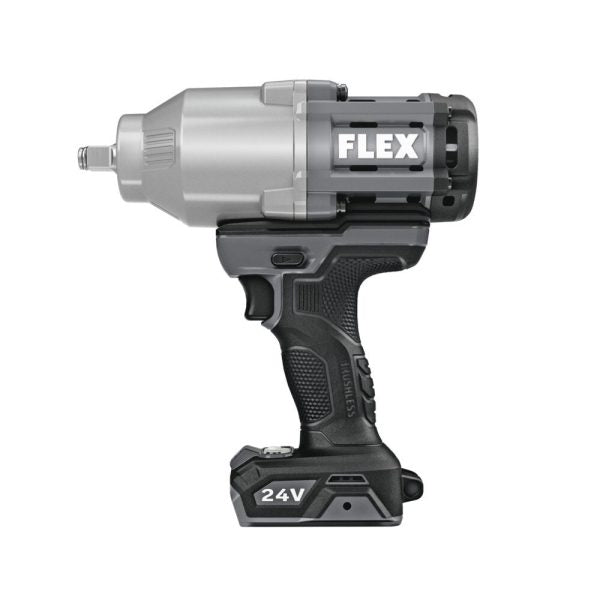 24V Brushless 1/2 Inch Cordless Impact Wrench, Variable Speed, Tool Only - Gray