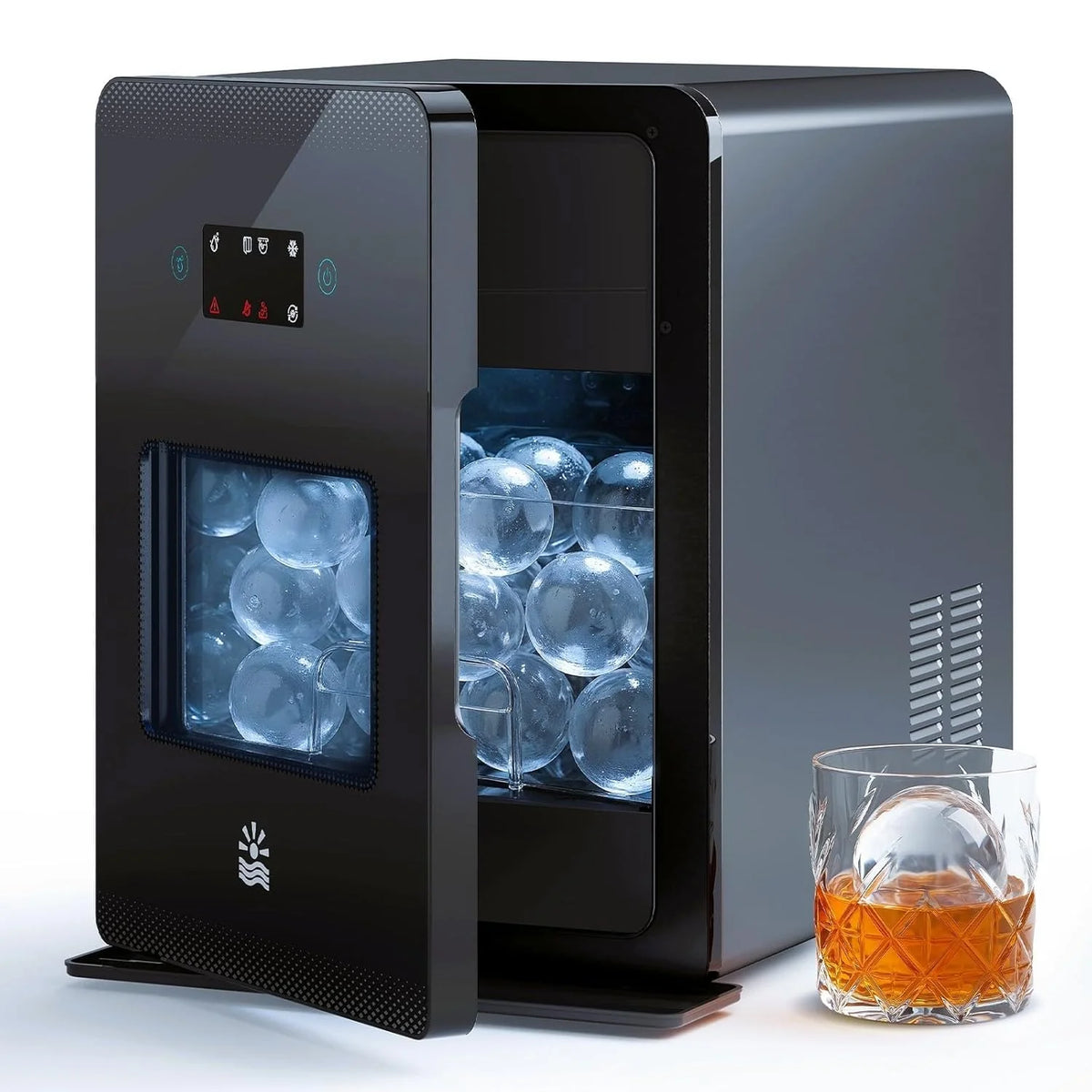OYLUS Clear Ice Ball Maker, 2 in, 4 Spheres, 144/Day, 0.4 Gallons, 18 in D x 17.3 in W x 12.5 in H - ZB-001H