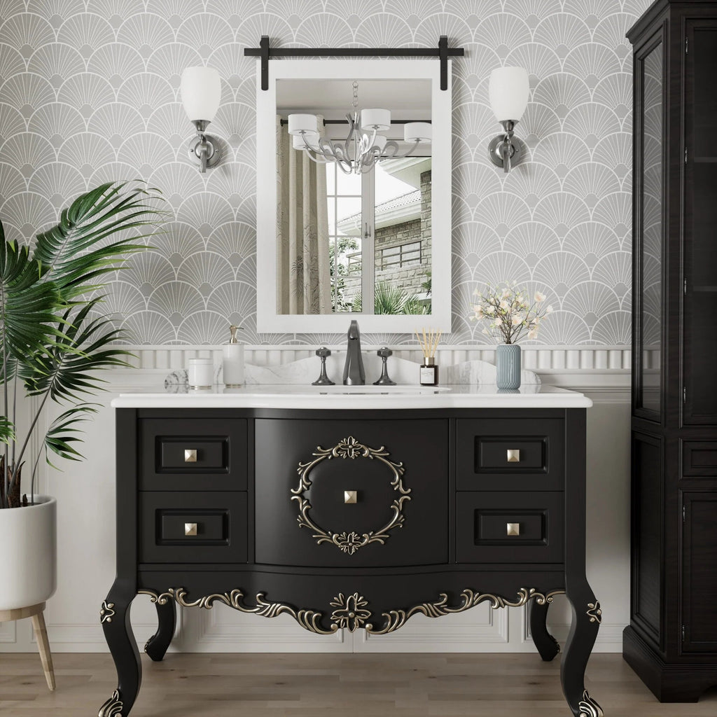 Rectangular Wall Mirror With Wood Frame, 18 x 26 in, 22 x 30 in, 24 x 36 in, or 40 x 26 in - Multiple Sizes