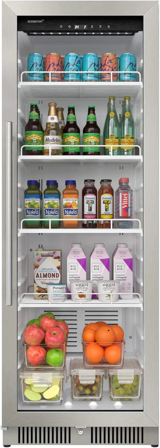 EdgeStar Commercial Beverage Merchandiser, 10.1 Cu. Ft., 22 in Wide, Stainless Steel - VBM101
