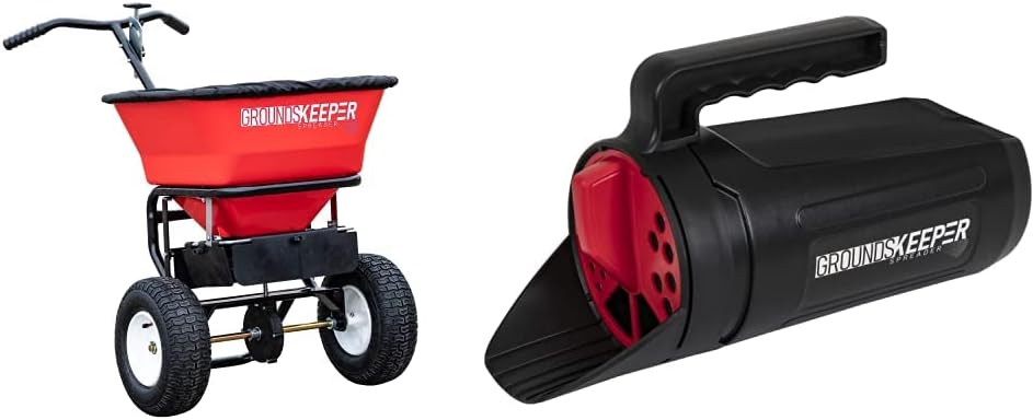 Buyers Products Company Walk-Behind Push Spreader, 100 Pound Capacity - 3039632R