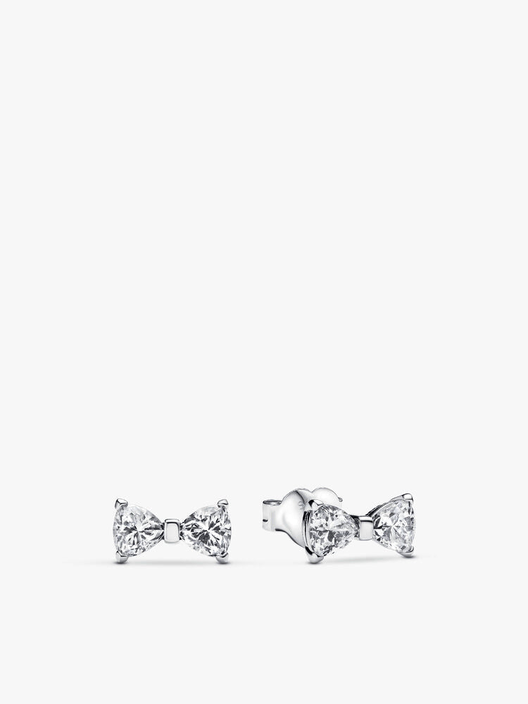 Sparkling Bow Stud Earring Set