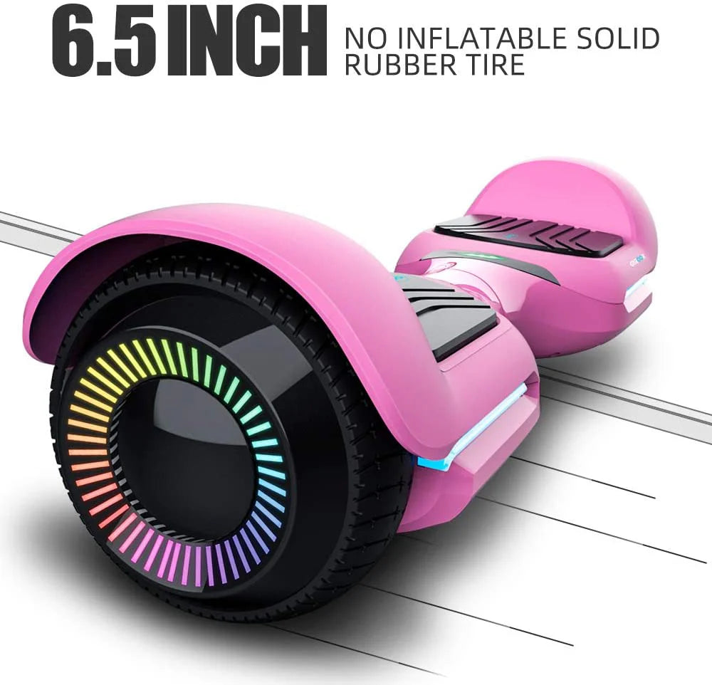 GYROOR 6.5 Inch Swift Smart Self-Balancing Hoverboard With Flashing Wheels, Speaker And App - UL2272