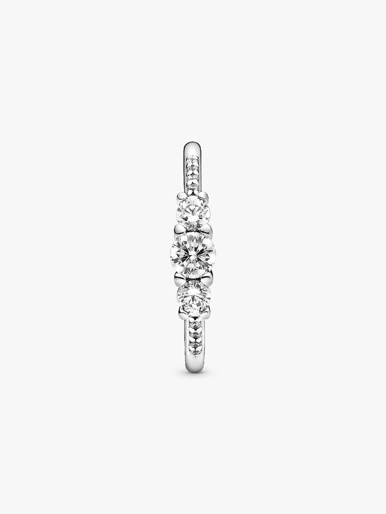 Clear Three-Stone Ring