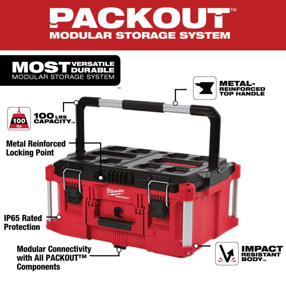 Milwaukee PACKOUT 22 in. Rolling, Large And Medium Tool Box Set - 8426-8425-8424