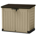 Store-It-Out MAX Outdoor Resin Horizontal Storage Shed, 4.8 x 2.7, 42 Cu. Ft., Beige/Brown - Store-It-Out MAX
