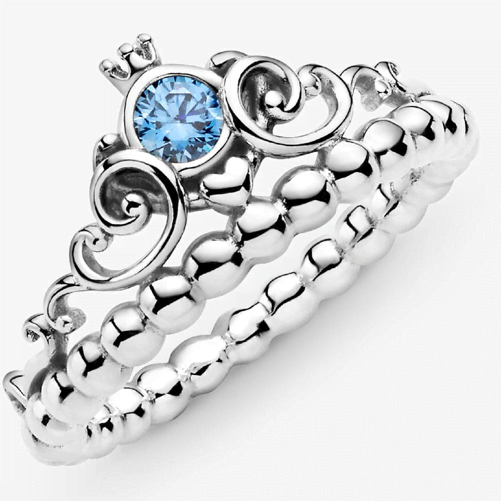 FINAL SALE - Disney Cinderella Blue Tiara Ring