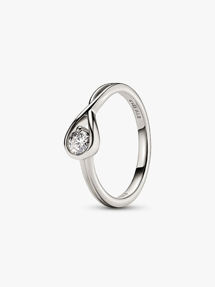 Pandora Infinite 14k White Gold Lab-grown Diamond Ring