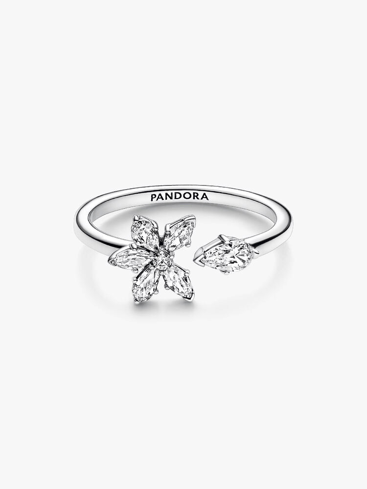 Sparkling Herbarium Cluster Open Ring