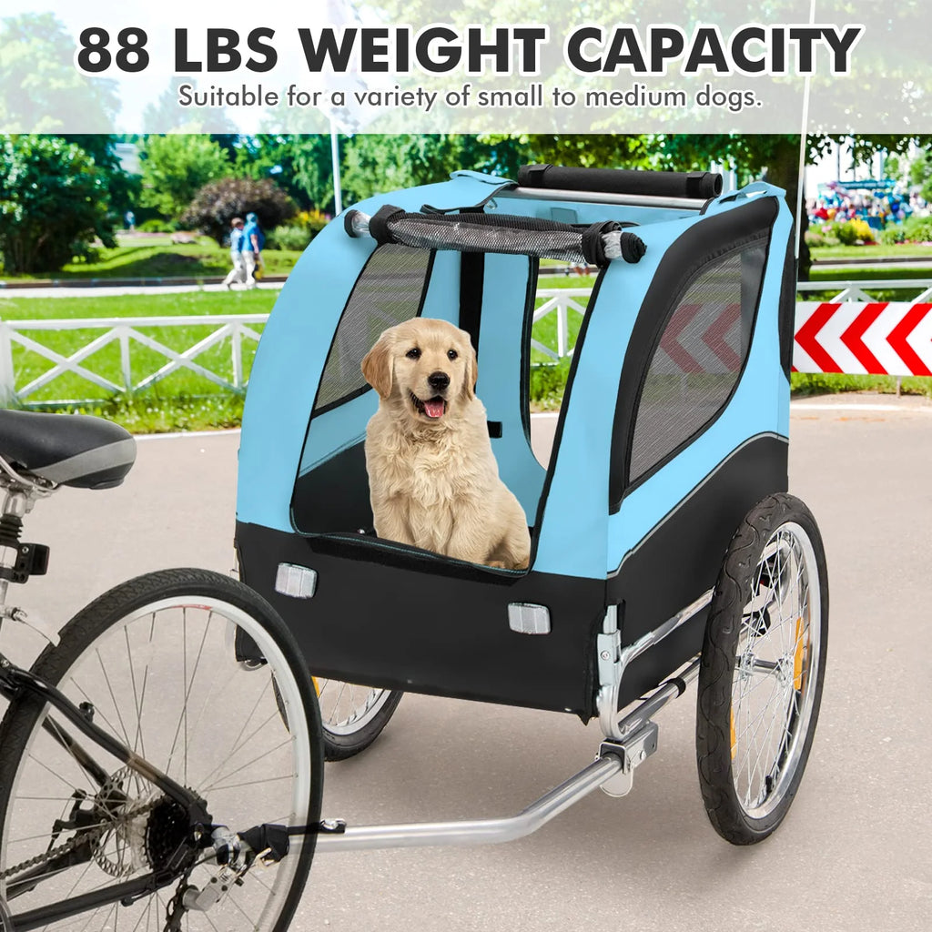 Pet Bicycle Trailer For Small And Medium-Sized Dogs And Cats, 40kg Capacity