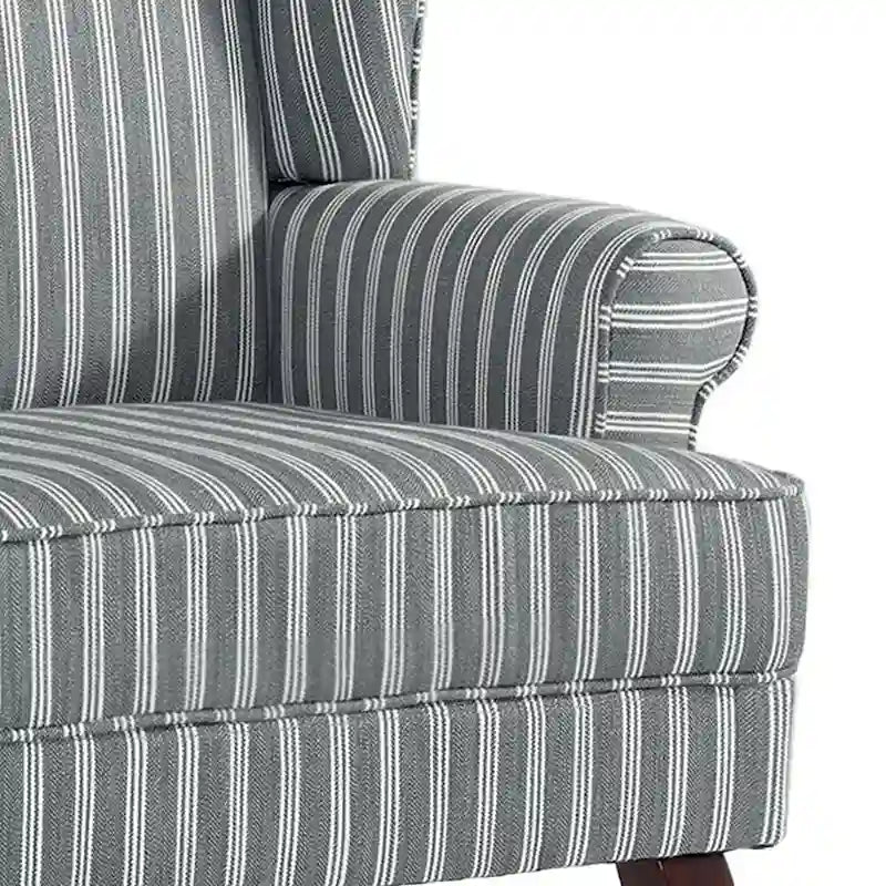 Traditional Wingback Upholstered Accent Chairs, Set of 2, 31 W x 31.8 D x 42.9 H