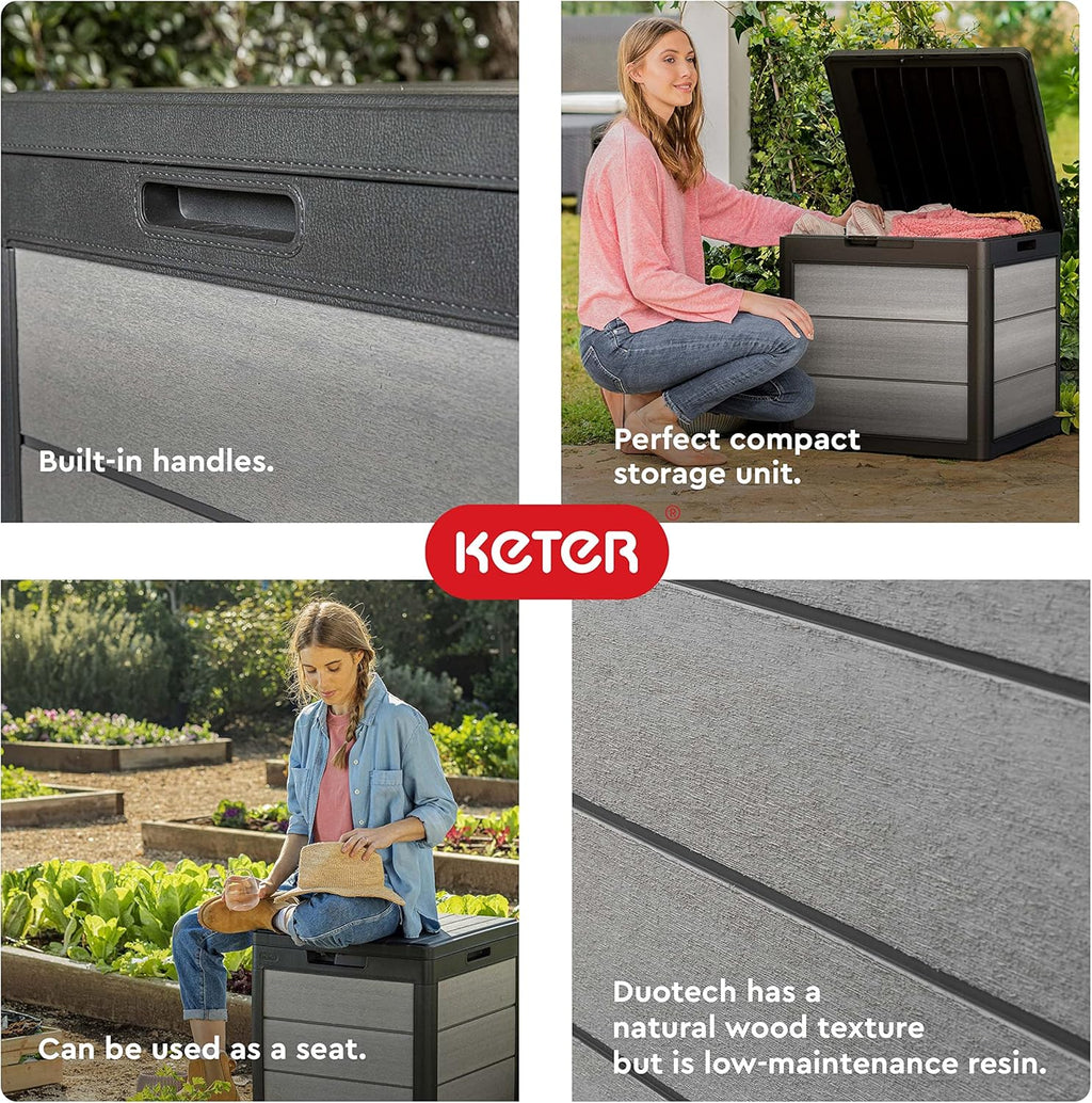 200 Gallon Resin Deck Box, 59.7 in L x 28.5 in W x 35.4 in H