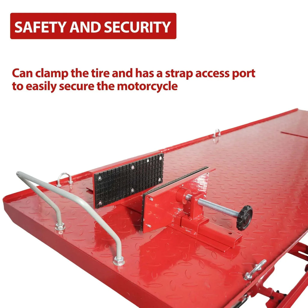 Garvee Hydraulic Motorcycle Lift 1000lbs Capacity - Lift Hoist Jack Stand