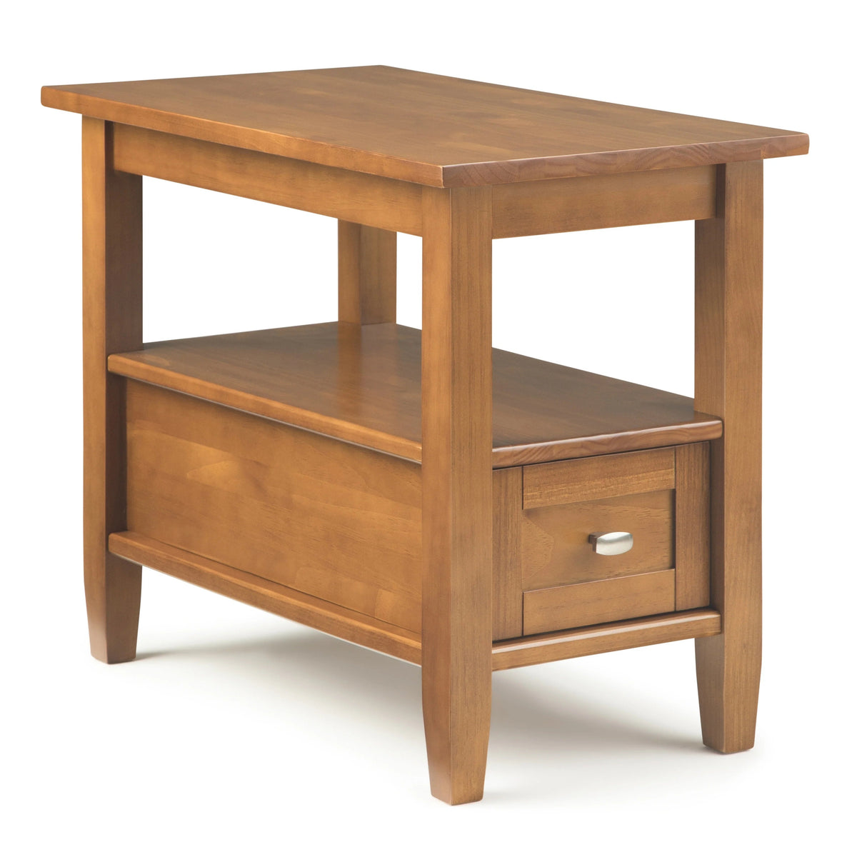 Solid Wood Narrow Side Table, 14 in Wide, 24 in D x 14 in W x 20 in H