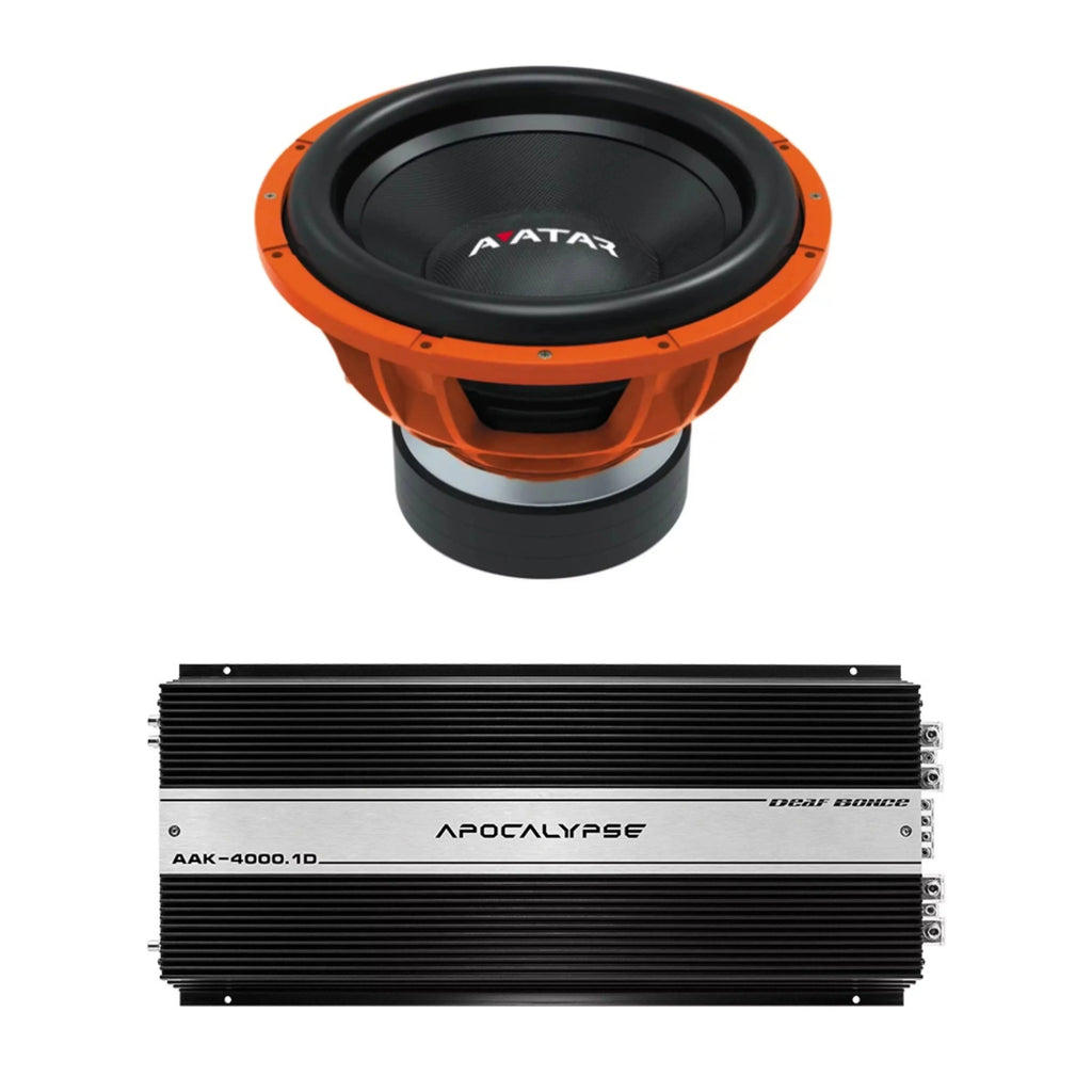 Deaf Bonce Avatar 15in 2 Ohm Subwoofer And Monoblock Amplifier Package - STU-1546-D2 AAK-4000.1D