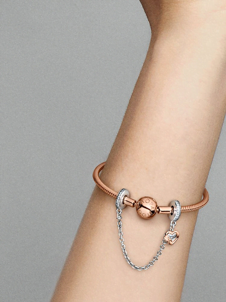Family Heart Safety Chain Charm