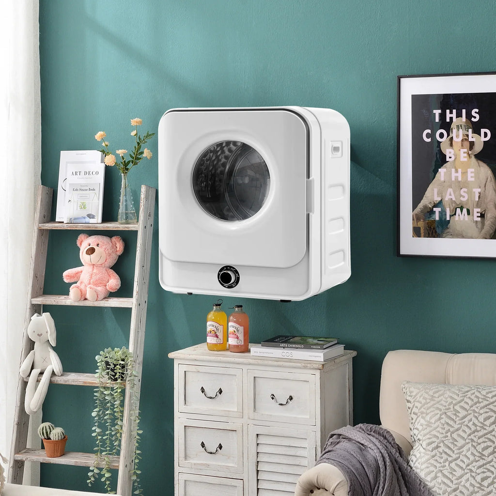 Portable Compact Front Load Clothes Dryer 1.95 Cu.ft, 830W, 5 Drying Modes, White