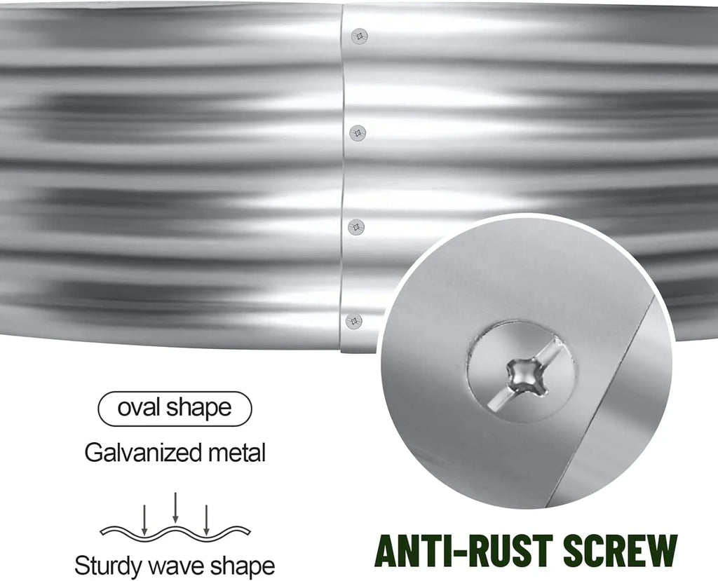 Land guard Galvanized Raised Garden Bed Kit, 10x4x1ft, 2-Pack