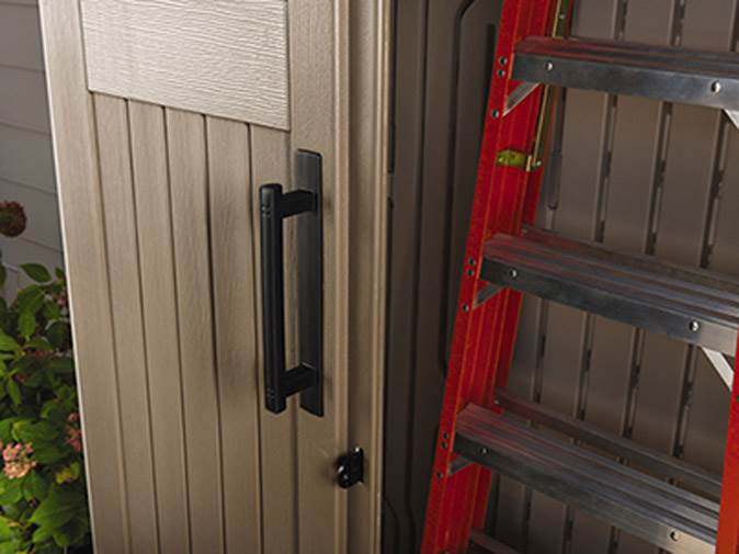 Rubbermaid Outdoor Storage Shed, 52 Cu. Ft., 52 in W x 31 in D x 81 in H - Lockable Double Doors