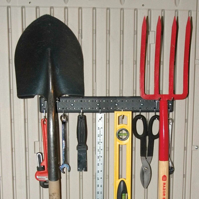 Plastic Traditional Storage Shed 8 Ft W x 10 Ft D, Desert Tan And Dark Brown
