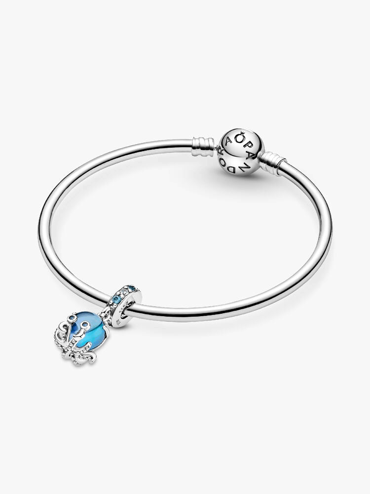 Murano Glass Cute Octopus Dangle Charm