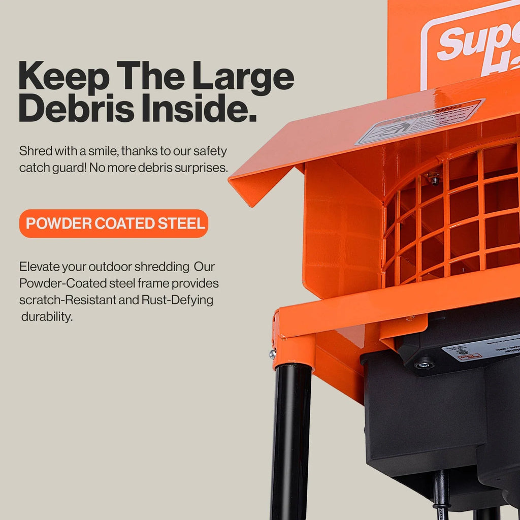 SuperHandy Electric Leaf Mulcher Shredder, 15-AMP 1800 Watt 120VAC - GUO056