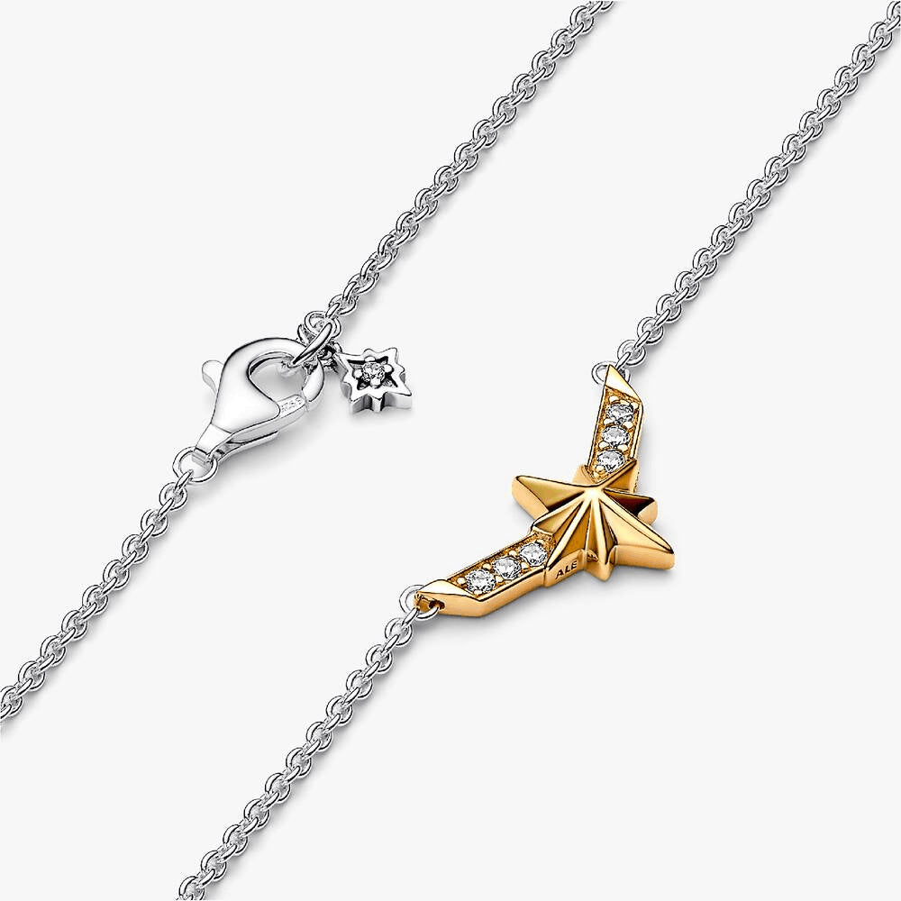 FINAL SALE - Marvel Captain Marvel Octogram Star Two tone Pendant Necklace