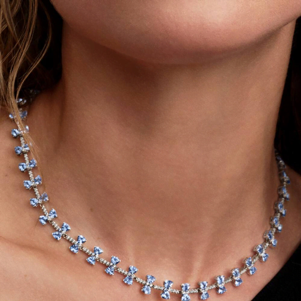 Bridgerton Blue Bow Necklace