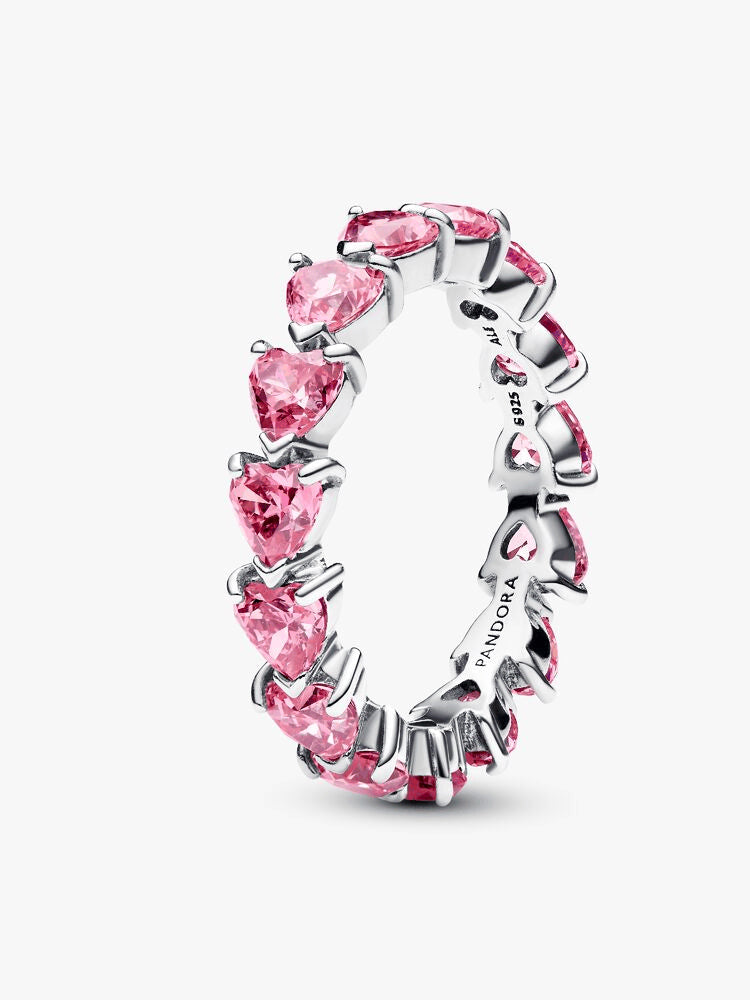 Pink Heart to Hearts Ring Set