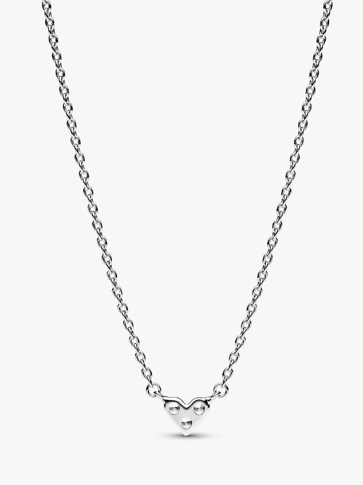 Triple Stone Heart Collier Necklace