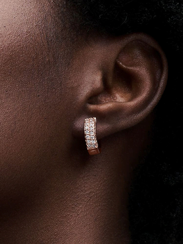 Pandora Timeless Pavé Double-row Hoop Earrings