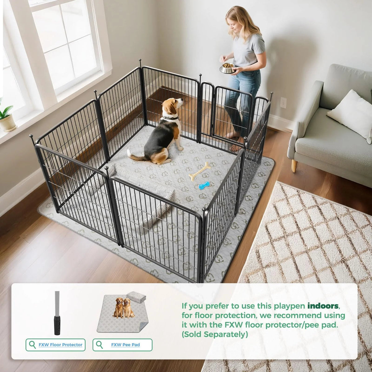 32 Inch Dog Playpen for Small Dogs