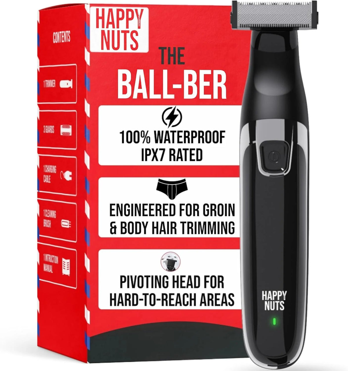 Men's Rechargeable Waterproof Cordless Body Hair Trimmer