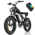 Ridstar Fat Tire Electric Bike 1200 W 48 V 15.6 Ah 20 inch Wheels 7-Speed Full Suspension