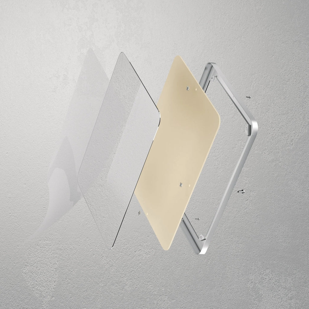 Framed Wall Vanity Mirror With Rounded Corners, 1 Piece