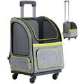 Katziela Pet Backpack Carrier With Removable Wheels And Telescopic Handle - Hybrid Adventurer